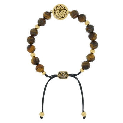 Solar Plexus Chakra Tiger's Eye Energy Protection and Psychic Power Bracelet