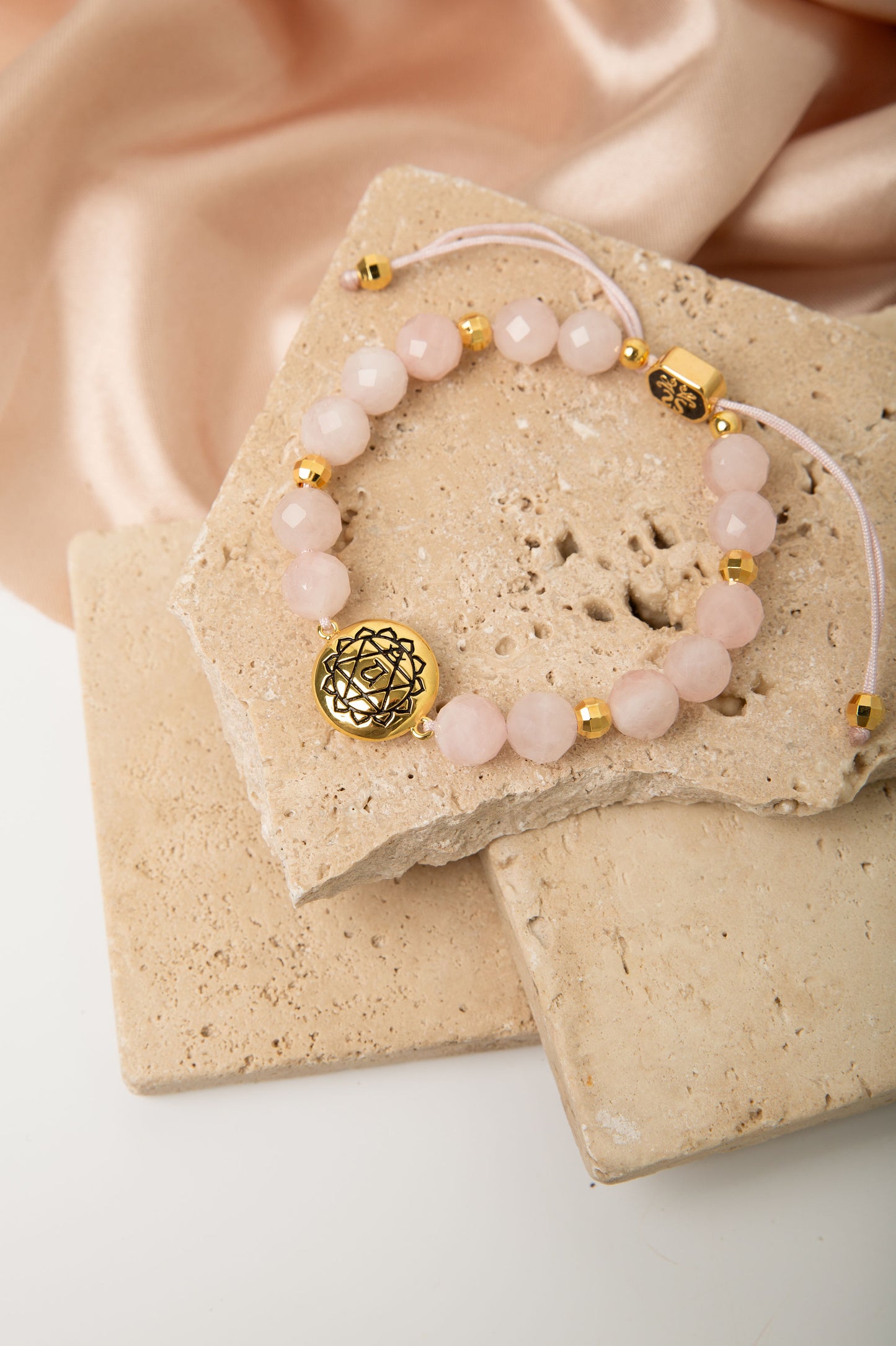 Heart Chakra Rose Quartz Divine Love & Compassion Bracelet