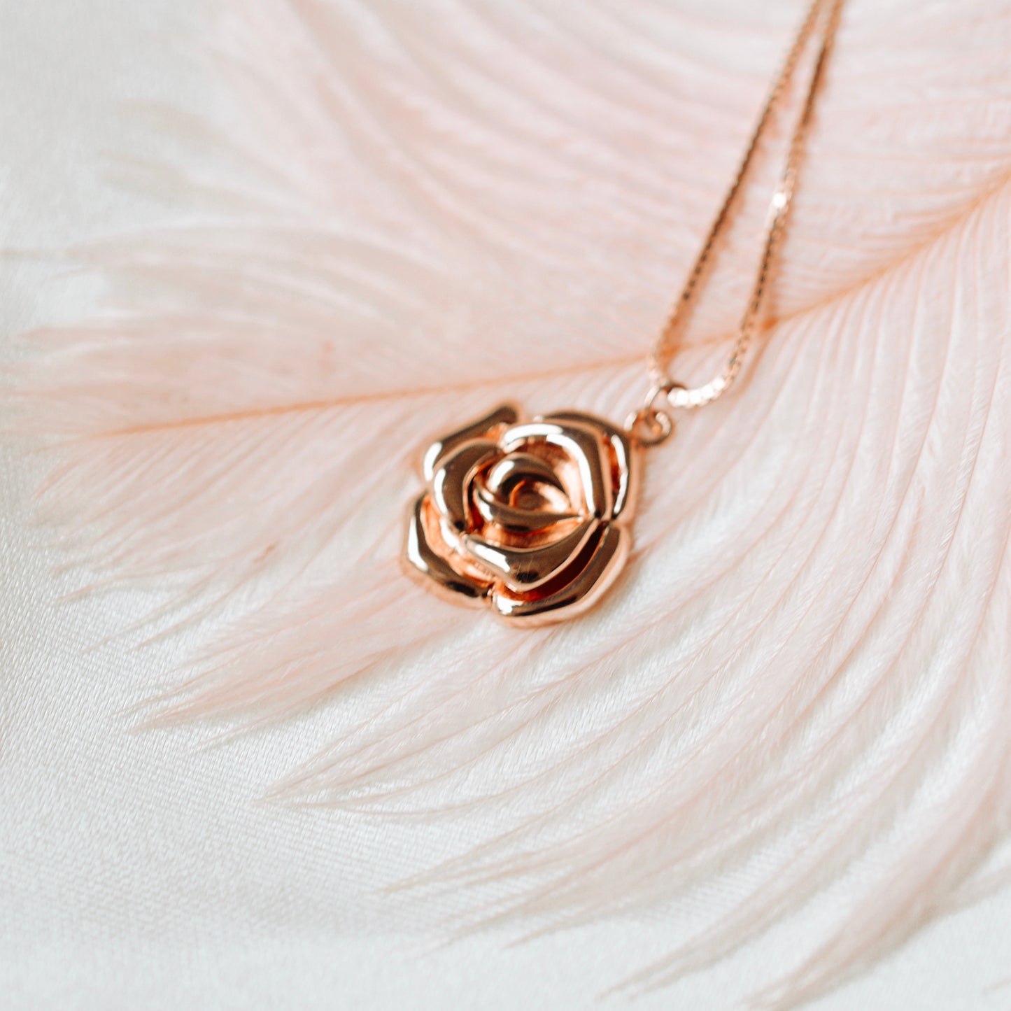 Mystic Rose Adjustable Necklace, Rose Gold