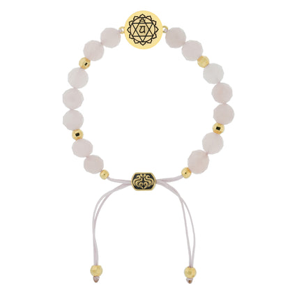 Heart Chakra Rose Quartz Divine Love & Compassion Bracelet