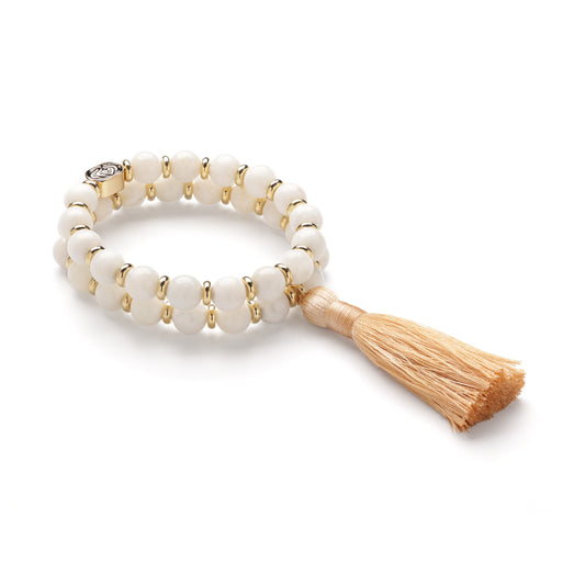 Moonstone Feminine Balance Wrist Mala Tassel Bracelet