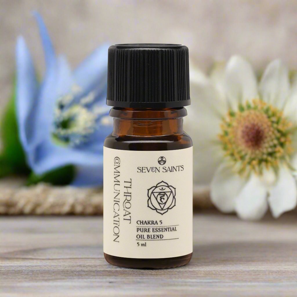 THROAT CHAKRA 5 100% Pure Aromatherapy Oil Balancing Blend, 5 ml