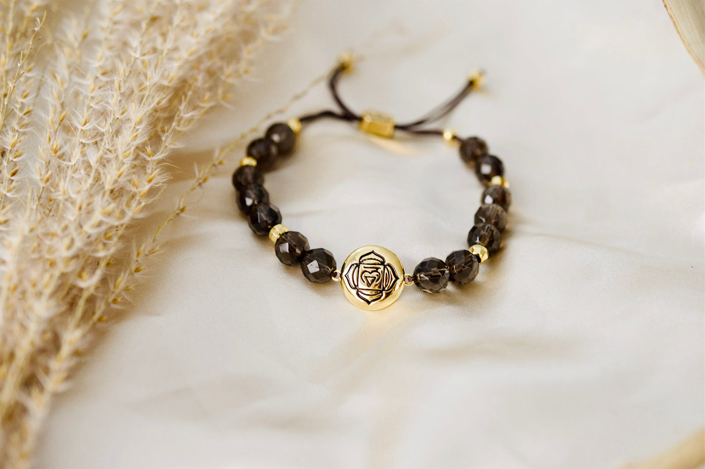 Root Chakra Smokey Quartz Grounded Energy and Calm Bracelet