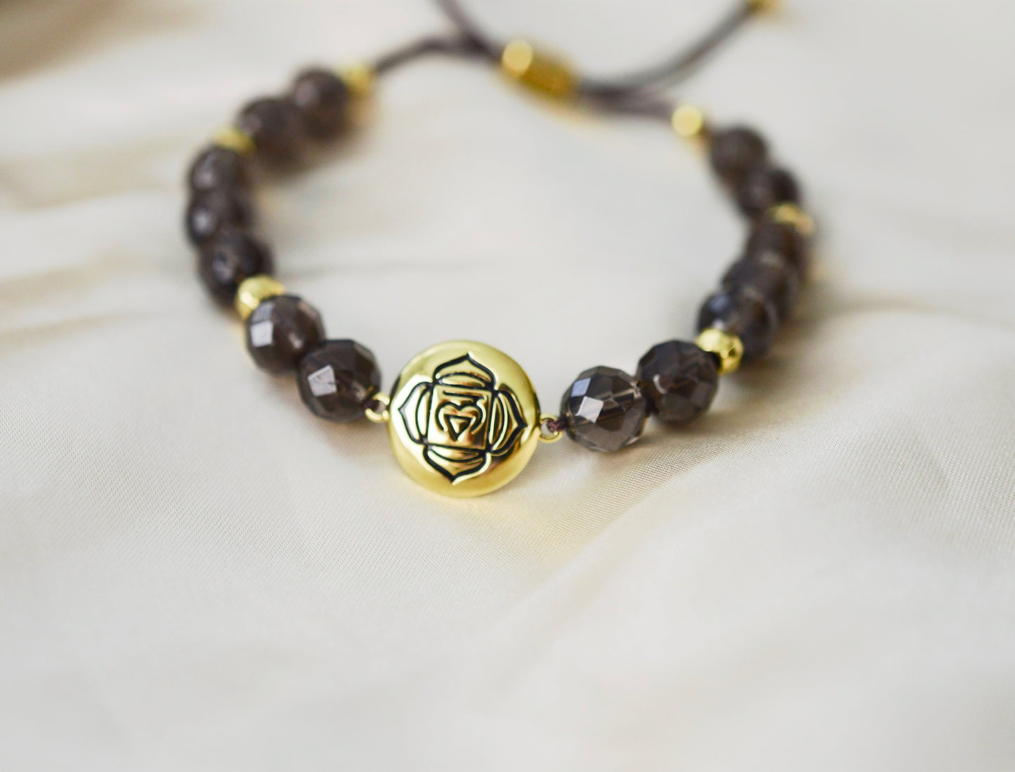 Root Chakra Smokey Quartz Grounded Energy and Calm Bracelet