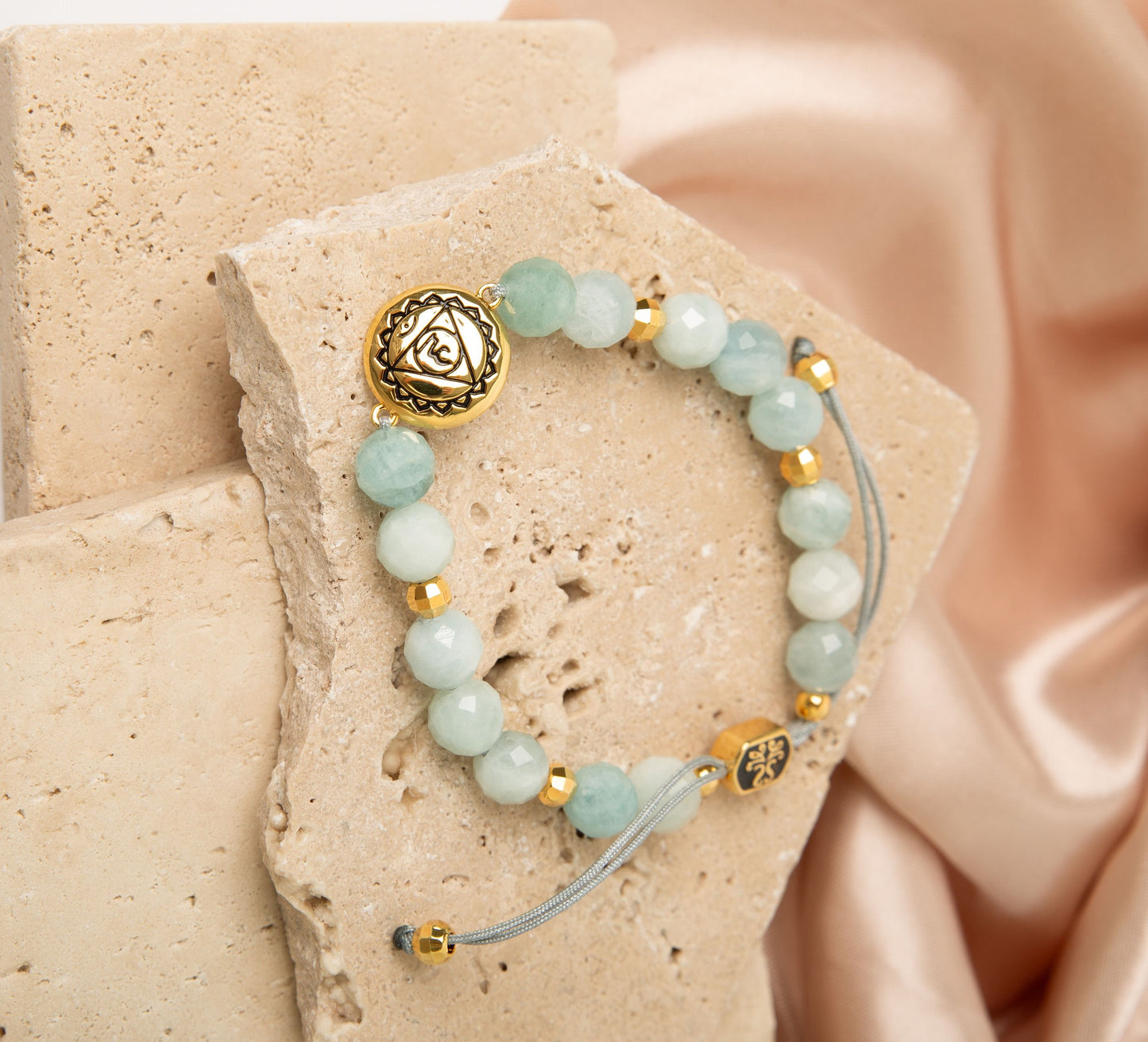 Throat Chakra Aquamarine Inner Peace & Tranquility Bracelet