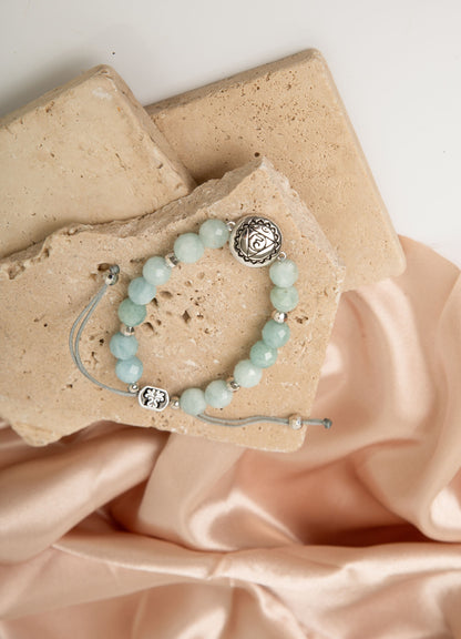 Throat Chakra Aquamarine Inner Peace & Tranquility Bracelet