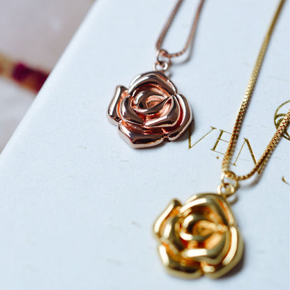 Mystic Rose Adjustable Necklace, Rose Gold