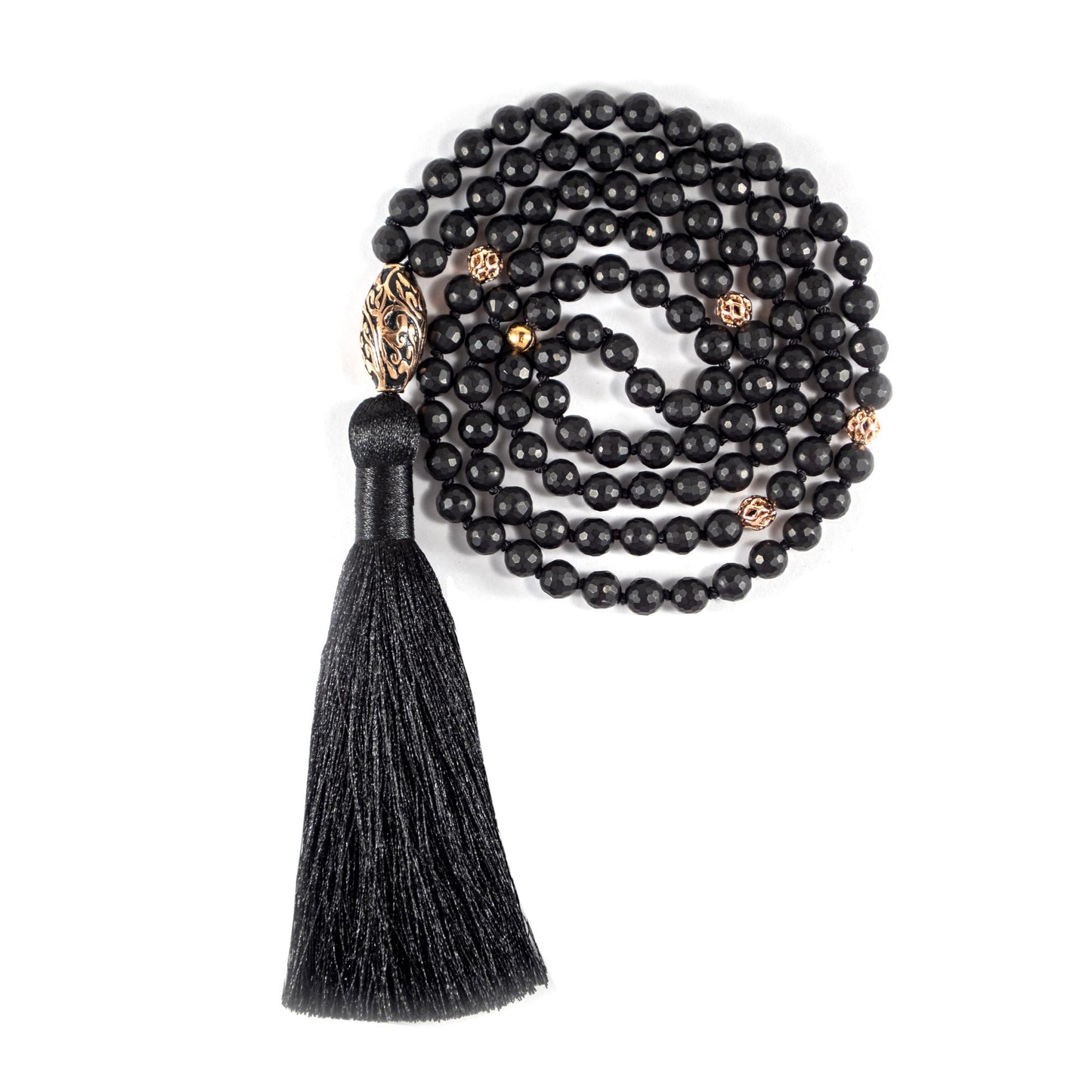 Energy Protection Black Onyx Repousse Mala