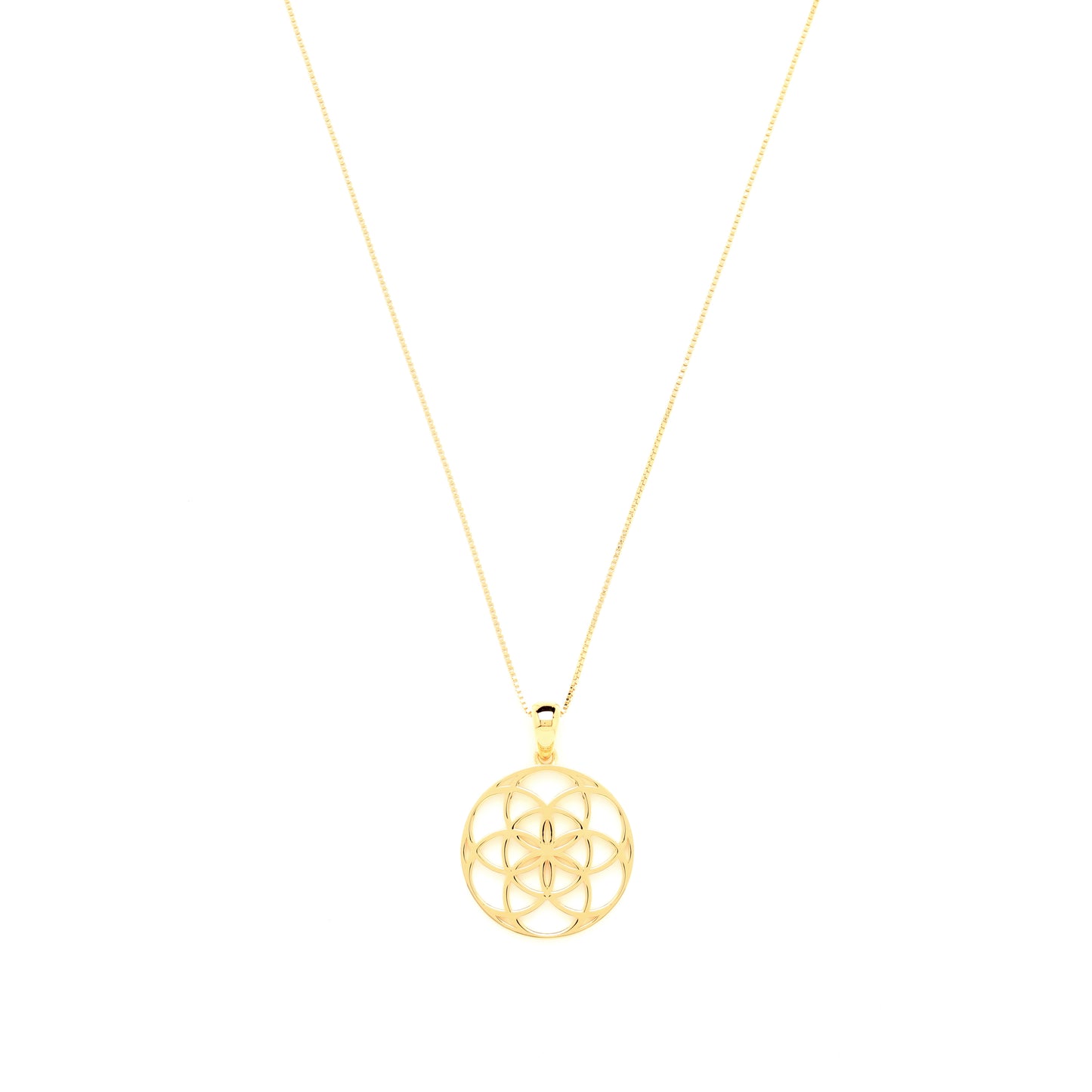 Seed of Life Abundance Necklace, 18K Gold