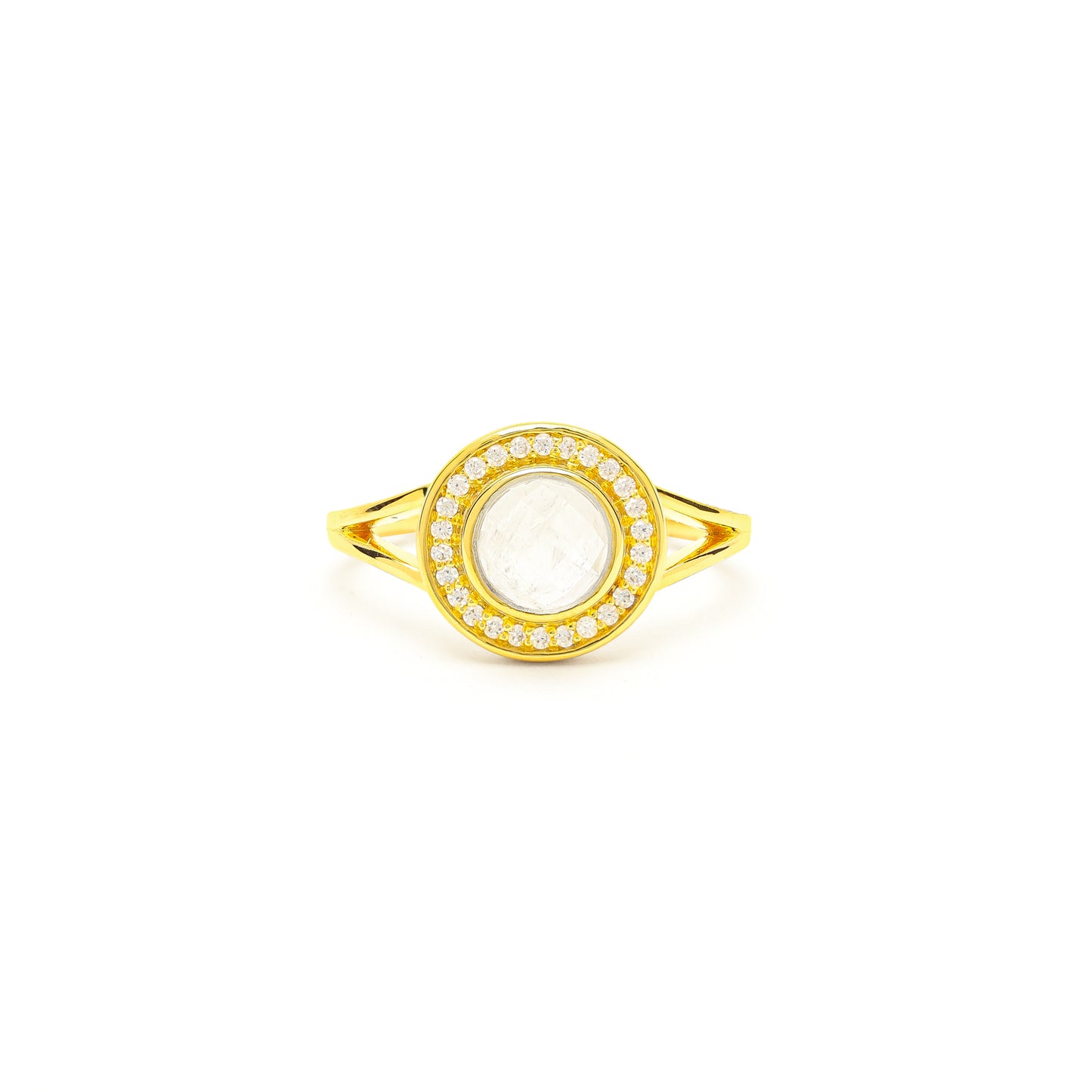 Moonstone Goddess Glow Ring, 18k Gold, Seen in Vanity Fair UK