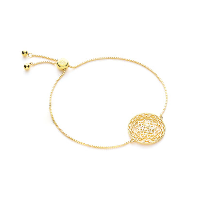 Sri Yantra Supreme Manifestor Bracelet, 18k Gold