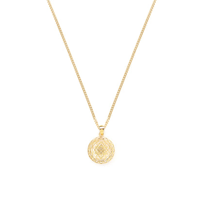 Sri Yantra Supreme Manifestor All Gender Necklace, 18k Gold