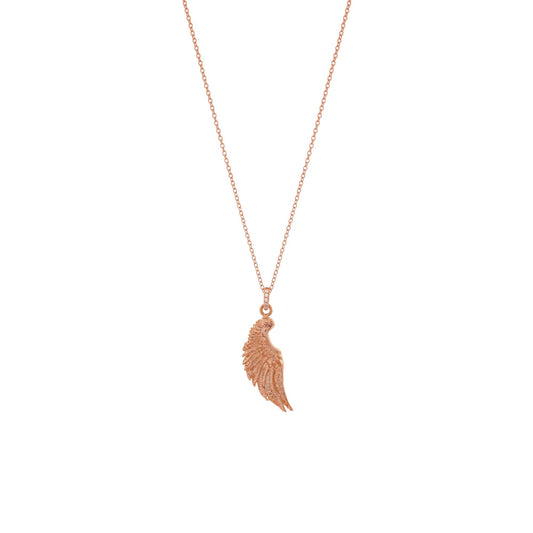 Angel Wing Necklace, Rose Gold