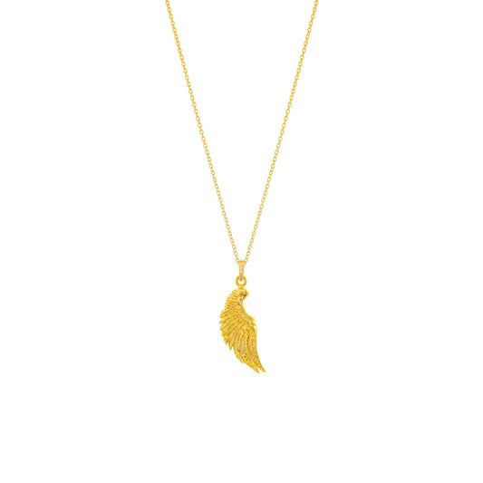 Angel Wing Necklace, 18k Gold