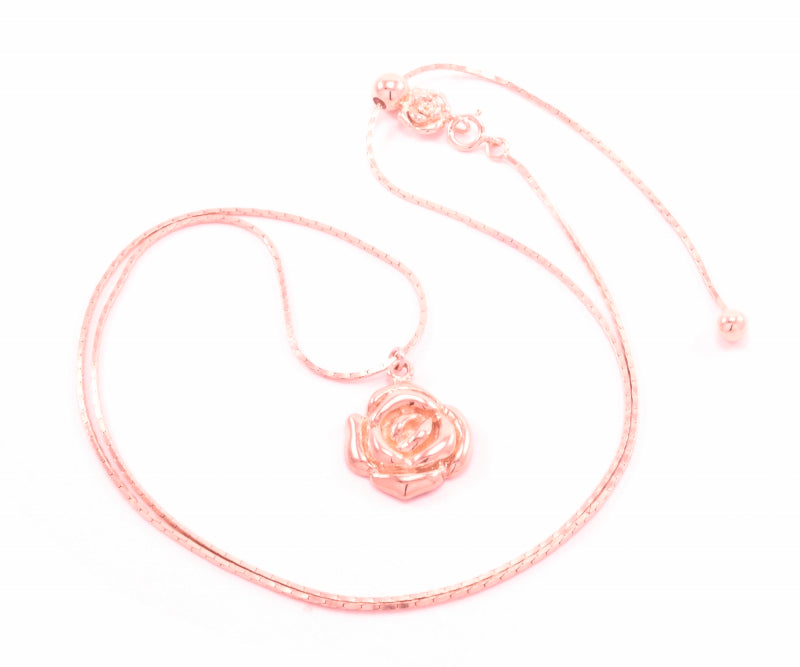 Mystic Rose Adjustable Necklace, Rose Gold