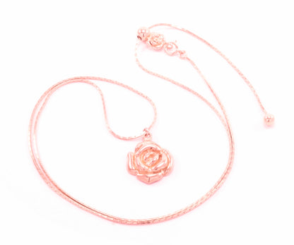 Mystic Rose Adjustable Necklace, Rose Gold