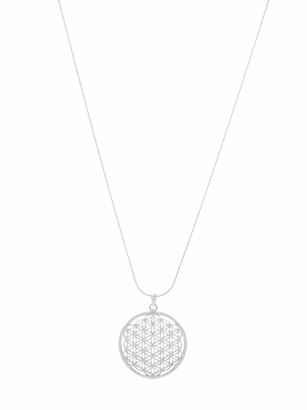 Flower of Life Spiritual Expansion Necklace, Rose Gold Over Sterling Silver, 16"+3"