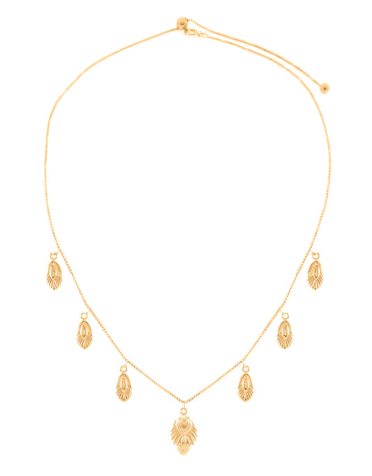 Artemis Slider Choker Necklace, 18k Gold