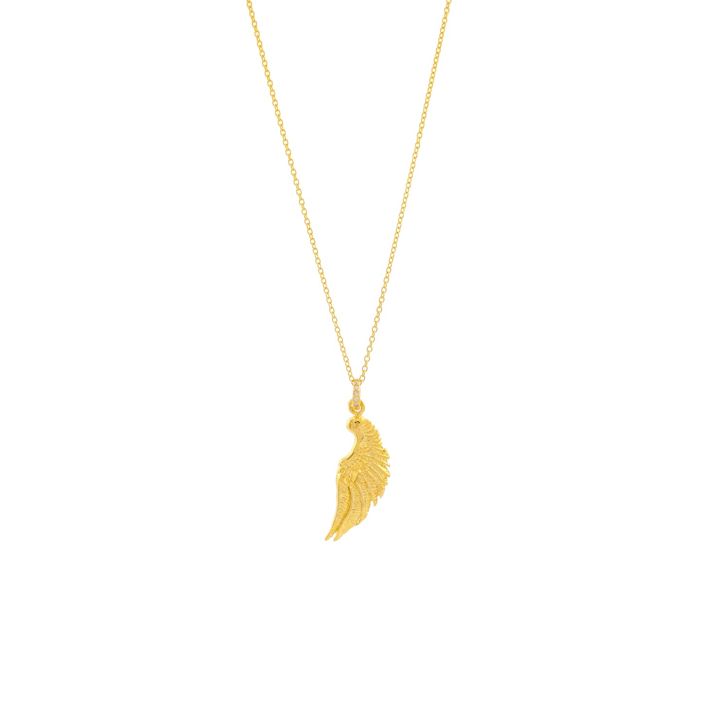 Angel Wing Necklace, 18k Gold