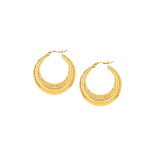 The Ultimate Gold Hoop Earrings, 18k Gold Finished Stainless Steel