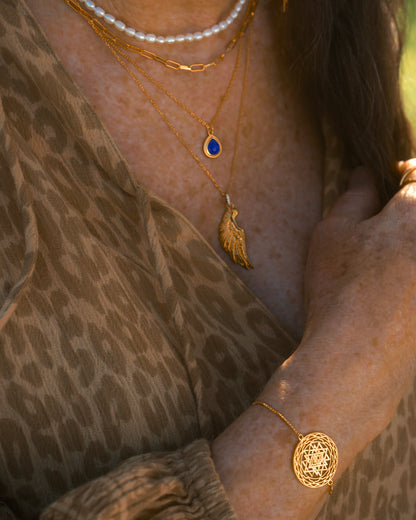 SRI YANTRA Supreme Manifestor Bracelet, White Rhodium