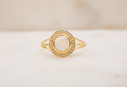 Moonstone Goddess Glow Ring, 18k Gold, Seen in Vanity Fair UK