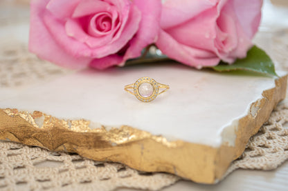 Moonstone Goddess Glow Ring, 18k Gold, Seen in Vanity Fair UK