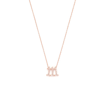 111 Angel Number Manifestation Stud Necklace