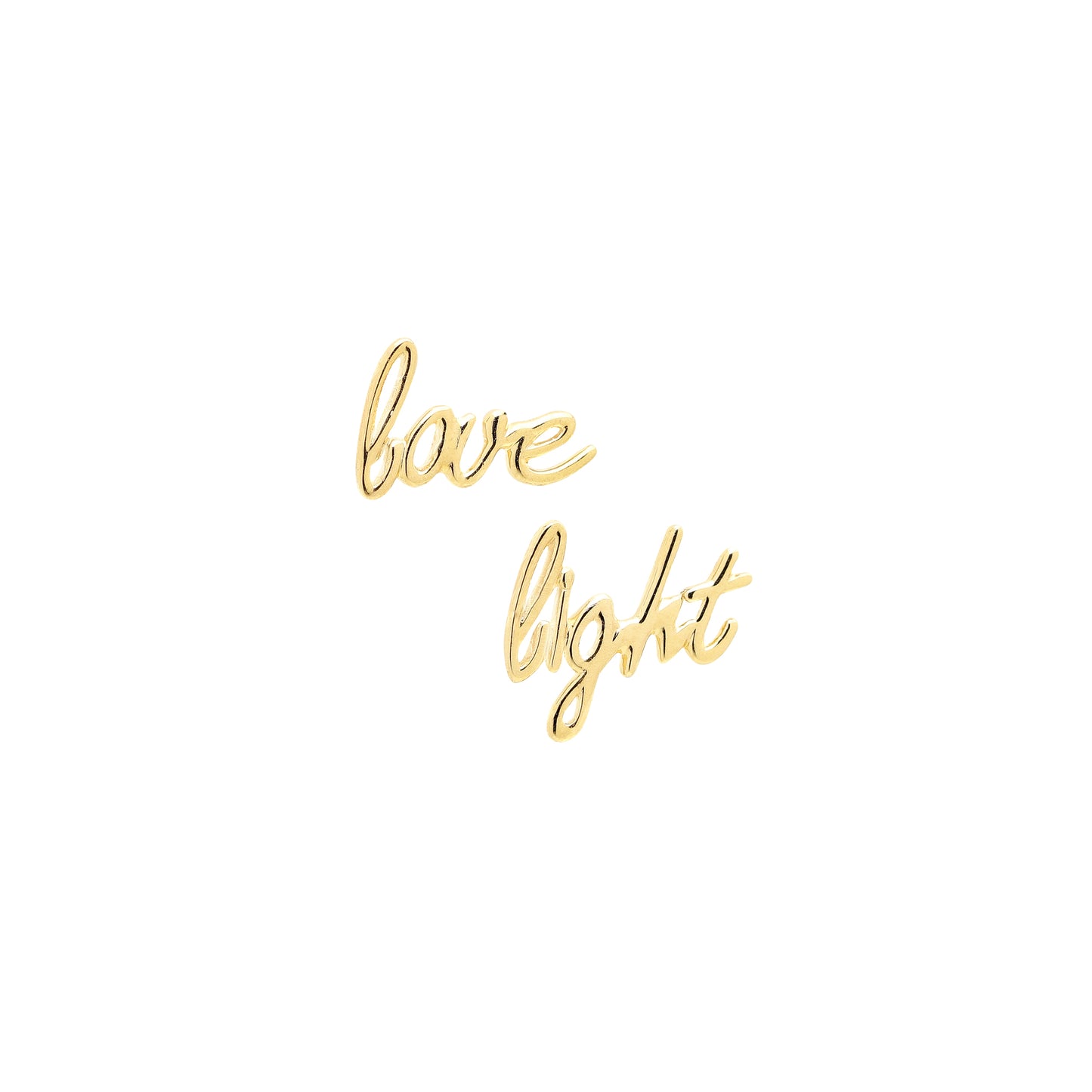 Love Light Stud Earrings, 18k Gold