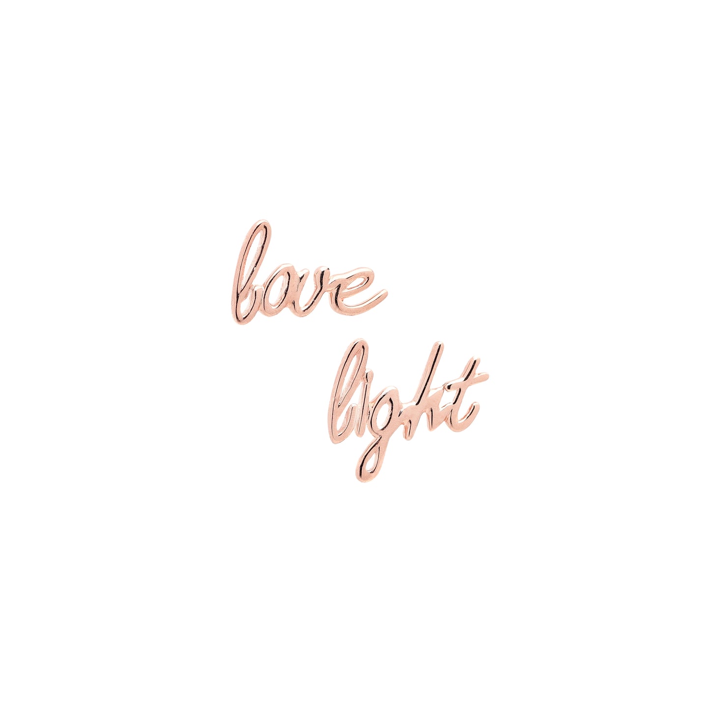 Love Light Stud Earrings, 18k Gold